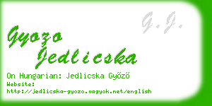 gyozo jedlicska business card